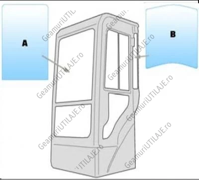 Equipment Hitachi glass / windshield Equipment Hitachi ZX17U