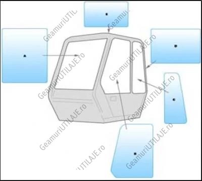Equipment window / windscreen equipment EVS PANORAMIC Merlo TELEHANDLER